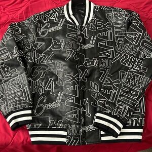 All over stitch work varsity jacket